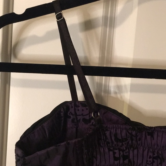 Deep Purple & Black Sequins Bustier - Picture 5 of 11